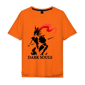 Мужская футболка хлопок Oversize с принтом Dark Souls , 100% хлопок | свободный крой, круглый ворот, “спинка” длиннее передней части | dark souls | praise the sun | you died | дарк соулс