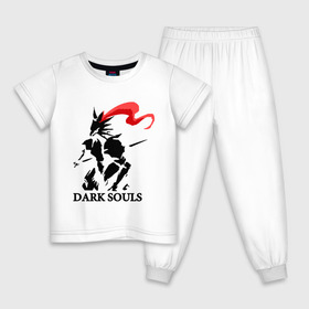 Детская пижама хлопок с принтом Dark Souls , 100% хлопок |  брюки и футболка прямого кроя, без карманов, на брюках мягкая резинка на поясе и по низу штанин
 | dark souls | praise the sun | you died | дарк соулс