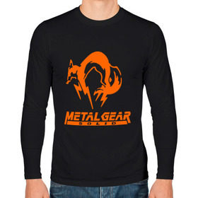 Мужской лонгслив хлопок с принтом Metal Gear Solid Fox , 100% хлопок |  | Тематика изображения на принте: лиса