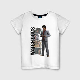 Детская футболка хлопок с принтом Watch Dogs (Jordi Chin) , 100% хлопок | круглый вырез горловины, полуприлегающий силуэт, длина до линии бедер | chin | dogs | jordi | watch | джорди | чин