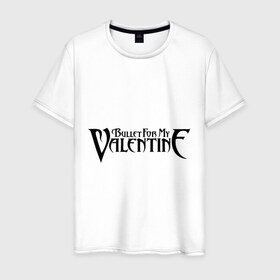 Мужская футболка хлопок с принтом Bullet for my Valentine , 100% хлопок | прямой крой, круглый вырез горловины, длина до линии бедер, слегка спущенное плечо. | band | bullet | logo | music | rock | valentine