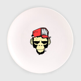 Тарелка 3D с принтом Monkey Swag , фарфор | диаметр - 210 мм
диаметр для нанесения принта - 120 мм | cap | hat | head | mnk | monkey | swag | голова | кепка | мартышка | обезьяна | свэг
