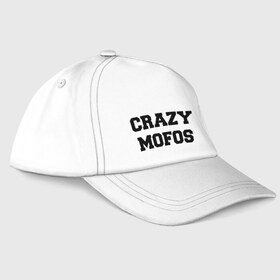 Бейсболка с принтом Crazy Mofos , 100% хлопок | классический козырек, металлическая застежка-регулятор размера | cm | crazy mofos | крейзи мофос