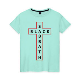 Женская футболка хлопок с принтом Black Sabbath , 100% хлопок | прямой крой, круглый вырез горловины, длина до линии бедер, слегка спущенное плечо | black sabbath