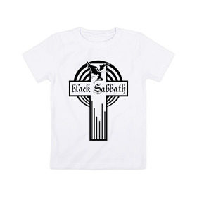 Детская футболка хлопок с принтом Black Sabbath , 100% хлопок | круглый вырез горловины, полуприлегающий силуэт, длина до линии бедер | black sabbath