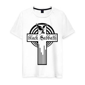 Мужская футболка хлопок с принтом Black Sabbath , 100% хлопок | прямой крой, круглый вырез горловины, длина до линии бедер, слегка спущенное плечо. | Тематика изображения на принте: black sabbath