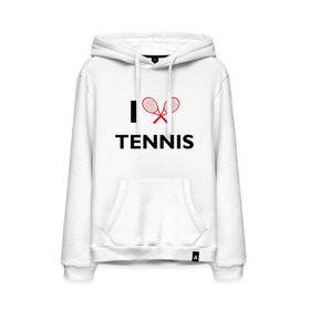 Мужская толстовка хлопок с принтом I Love Tennis , френч-терри, мягкий теплый начес внутри (100% хлопок) | карман-кенгуру, эластичные манжеты и нижняя кромка, капюшон с подкладом и шнурком | ракетка | тенис | теннис | теннисист