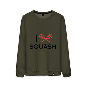 Мужской свитшот хлопок с принтом I LOVE SQUASH , 100% хлопок |  | Тематика изображения на принте: squash | ракетка | сквош