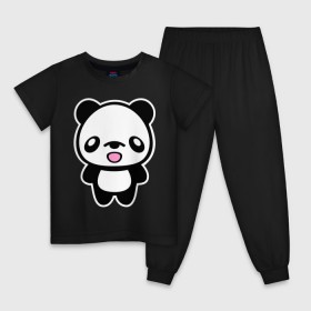 Детская пижама хлопок с принтом Маленькая пандочка , 100% хлопок |  брюки и футболка прямого кроя, без карманов, на брюках мягкая резинка на поясе и по низу штанин
 | Тематика изображения на принте: панда