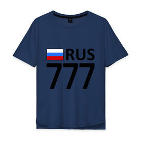 Мужская футболка хлопок Oversize с принтом Москва (777) , 100% хлопок | свободный крой, круглый ворот, “спинка” длиннее передней части | 777 | москва | область | регион | россия