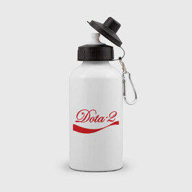 Бутылка спортивная с принтом Dota 2 Coca cola , металл | емкость — 500 мл, в комплекте две пластиковые крышки и карабин для крепления | coca | cola | dota | дота | кола