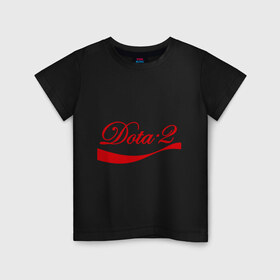 Детская футболка хлопок с принтом Dota 2 Coca cola , 100% хлопок | круглый вырез горловины, полуприлегающий силуэт, длина до линии бедер | Тематика изображения на принте: coca | cola | dota | дота | кола