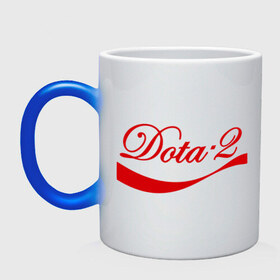 Кружка хамелеон с принтом Dota 2 Coca cola , керамика | меняет цвет при нагревании, емкость 330 мл | coca | cola | dota | дота | кола
