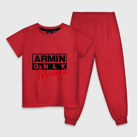 Детская пижама хлопок с принтом Armin only - mirage , 100% хлопок |  брюки и футболка прямого кроя, без карманов, на брюках мягкая резинка на поясе и по низу штанин
 | addicted | buuren | mirage | van | аrmin