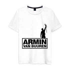 Мужская футболка хлопок с принтом Armin van buuren , 100% хлопок | прямой крой, круглый вырез горловины, длина до линии бедер, слегка спущенное плечо. | addicted | buuren | van | аrmin