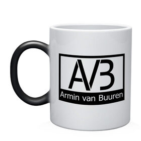 Кружка хамелеон с принтом Armin van buuren logo , керамика | меняет цвет при нагревании, емкость 330 мл | Тематика изображения на принте: addicted | buuren | van | аrmin