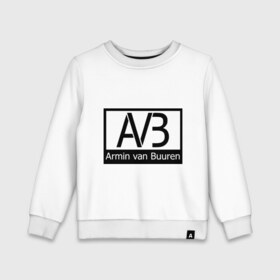 Детский свитшот хлопок с принтом Armin van buuren logo , 100% хлопок | круглый вырез горловины, эластичные манжеты, пояс и воротник | addicted | buuren | van | аrmin