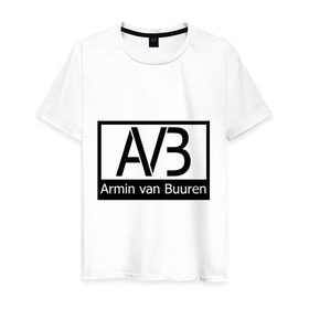 Мужская футболка хлопок с принтом Armin van buuren logo , 100% хлопок | прямой крой, круглый вырез горловины, длина до линии бедер, слегка спущенное плечо. | addicted | buuren | van | аrmin