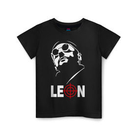 Детская футболка хлопок с принтом Leon , 100% хлопок | круглый вырез горловины, полуприлегающий силуэт, длина до линии бедер | jean | leon | professional | reno | жан | леон | профессионал | рено
