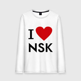Мужской лонгслив хлопок с принтом I love NSK , 100% хлопок |  | i love nsk | любовь | новосибирск | нск