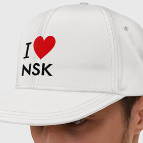 Кепка снепбек с прямым козырьком с принтом I love NSK , хлопок 100% |  | i love nsk | любовь | новосибирск | нск