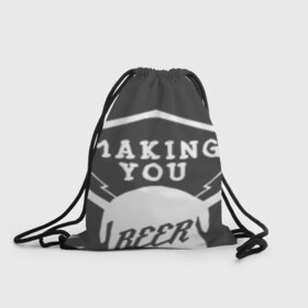 Рюкзак-мешок 3D с принтом Банка пива , 100% полиэстер | плотность ткани — 200 г/м2, размер — 35 х 45 см; лямки — толстые шнурки, застежка на шнуровке, без карманов и подкладки | art | beer | swag | арт | свэг