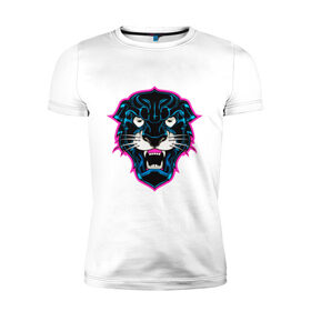 Мужская футболка премиум с принтом Пантера , 92% хлопок, 8% лайкра | приталенный силуэт, круглый вырез ворота, длина до линии бедра, короткий рукав | art | kat | panther | swag | арт | кошка | пантера | свэг