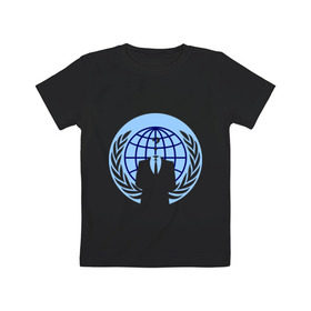 Детская футболка хлопок с принтом Anonymous , 100% хлопок | круглый вырез горловины, полуприлегающий силуэт, длина до линии бедер | anonimous | unknown | аноним | неизвестный | пиджак