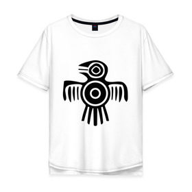 Мужская футболка хлопок Oversize с принтом Египетская птица , 100% хлопок | свободный крой, круглый ворот, “спинка” длиннее передней части | египет | настенный | петроглиф | птица | рисунок