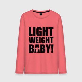 Мужской лонгслив хлопок с принтом Light weight babby , 100% хлопок |  | baby | light | weight | вес | детка | крошка | легкий