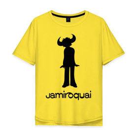 Мужская футболка хлопок Oversize с принтом Jamiroquai , 100% хлопок | свободный крой, круглый ворот, “спинка” длиннее передней части | funk | jamiroquai | jazz | джаз | джамирокуай | фанк
