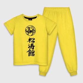 Детская пижама хлопок с принтом Шотокан карате , 100% хлопок |  брюки и футболка прямого кроя, без карманов, на брюках мягкая резинка на поясе и по низу штанин
 | боевое | единоборство | иерогливы | искусство | карате | китай | тигр | шотокан | япония