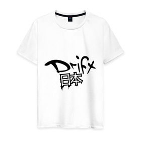 Мужская футболка хлопок с принтом Drift - Япония , 100% хлопок | прямой крой, круглый вырез горловины, длина до линии бедер, слегка спущенное плечо. | дрифт