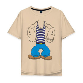 Мужская футболка хлопок Oversize с принтом Костюм морячка , 100% хлопок | свободный крой, круглый ворот, “спинка” длиннее передней части | вмф | военно морской флот | морской флот | моряк | морячок | якорь