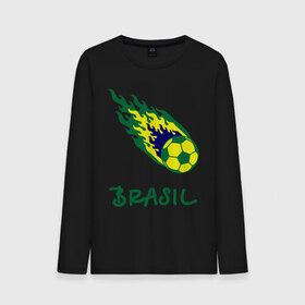 Мужской лонгслив хлопок с принтом Brasil 2014 , 100% хлопок |  | Тематика изображения на принте: бразилия