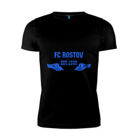 Мужская футболка премиум с принтом FC Rostov , 92% хлопок, 8% лайкра | приталенный силуэт, круглый вырез ворота, длина до линии бедра, короткий рукав | 1930 | club | football | rostov | клуб | ростов | фк | футбол