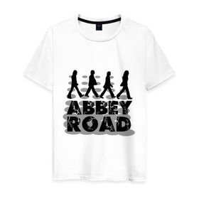 Мужская футболка хлопок с принтом Abbey Road , 100% хлопок | прямой крой, круглый вырез горловины, длина до линии бедер, слегка спущенное плечо. | 