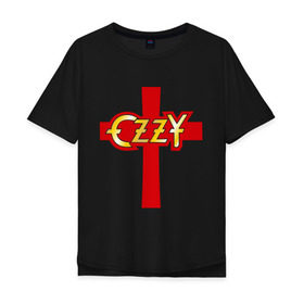 Мужская футболка хлопок Oversize с принтом Ozzy Osbourne (Оззи Осборн) , 100% хлопок | свободный крой, круглый ворот, “спинка” длиннее передней части | Тематика изображения на принте: 