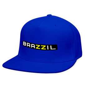 Кепка снепбек с прямым козырьком с принтом Brazzil , хлопок 100% |  | brazzers | бразилия