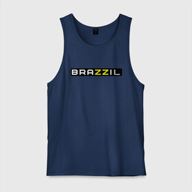 Мужская майка хлопок с принтом Brazzil , 100% хлопок |  | Тематика изображения на принте: brazzers | бразилия