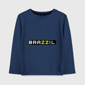 Детский лонгслив хлопок с принтом Brazzil , 100% хлопок | круглый вырез горловины, полуприлегающий силуэт, длина до линии бедер | brazzers | бразилия