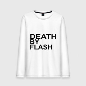 Мужской лонгслив хлопок с принтом Death by flash , 100% хлопок |  | flash
