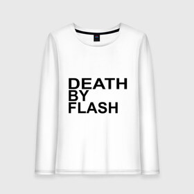 Женский лонгслив хлопок с принтом Death by flash , 100% хлопок |  | flash