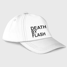 Бейсболка с принтом Death by flash , 100% хлопок | классический козырек, металлическая застежка-регулятор размера | Тематика изображения на принте: flash