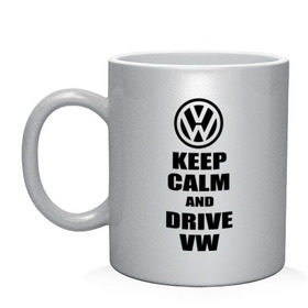 Кружка с принтом Keep calm and drive vw , керамика | объем — 330 мл, диаметр — 80 мм. Принт наносится на бока кружки, можно сделать два разных изображения | calm | drive | keep | volkswagen | веди | води | вольксваген | оставайся | сохраняй | спокойствие