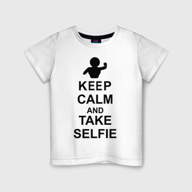 Детская футболка хлопок с принтом Selfie , 100% хлопок | круглый вырез горловины, полуприлегающий силуэт, длина до линии бедер | 