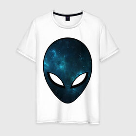Мужская футболка хлопок с принтом Инопланетный разум , 100% хлопок | прямой крой, круглый вырез горловины, длина до линии бедер, слегка спущенное плечо. | астронавт | галактика | голова | звезды | инопланетянин | космос | пришелец