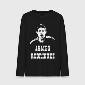 Мужской лонгслив хлопок с принтом James Rodriguez , 100% хлопок |  | columbia | football | james | rodriguez | колумбия | родригес | футбол | хамес
