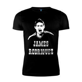 Мужская футболка премиум с принтом James Rodriguez , 92% хлопок, 8% лайкра | приталенный силуэт, круглый вырез ворота, длина до линии бедра, короткий рукав | columbia | football | james | rodriguez | колумбия | родригес | футбол | хамес