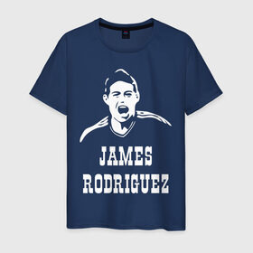 Мужская футболка хлопок с принтом James Rodriguez , 100% хлопок | прямой крой, круглый вырез горловины, длина до линии бедер, слегка спущенное плечо. | columbia | football | james | rodriguez | колумбия | родригес | футбол | хамес
